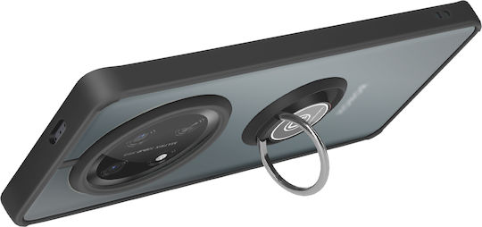 Avizar Honor Magic 7 Lite Handyhülle Metallischer Ring Video Unterstützung Schwarz