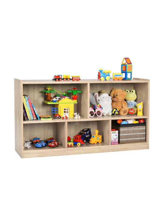 Kids Wooden Bookcase Beige 111x30x61.5cm