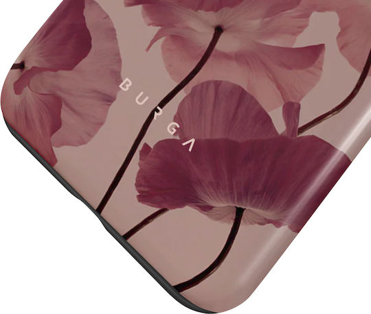 Burga Handyhülle iPhone 12 12 Pro Elegant Zarte Kussmuster Burgund