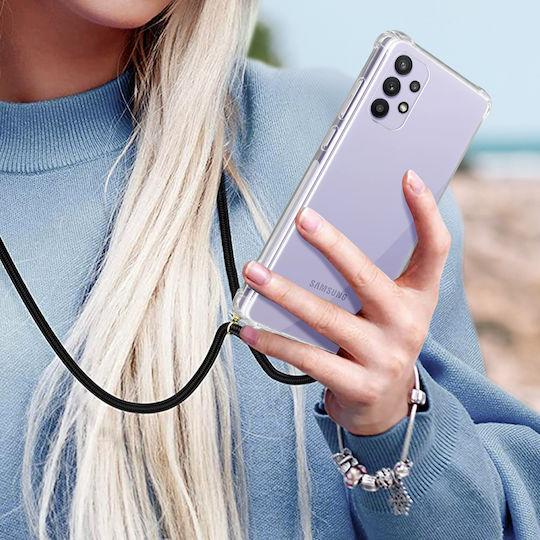 Cover Galaxy A32 5g Braided Nylon Lanyard Shoulder Strap Akashi Clear