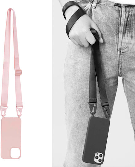 Eko Hülle iPhone 12 Pro Max Ultra-robustes Karabiner-Anschnallband Rosa