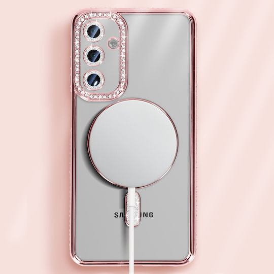Avizar Diamond Case Samsung Galaxy A16 Magsafe Contour Strass Rose Gold
