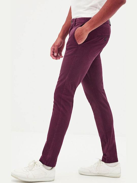 Men's Trousers Burgundy Celio Pobobby