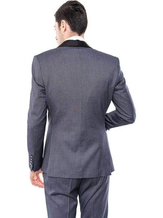 Fragosto Tuxedo Detachable Lapel Slim Fit 760 4 104 004 Blue