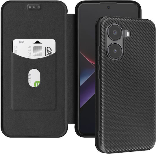 Avizar Carbon Handyhülle Xiaomi Poco X7 Pro Kartenhalter Videohalter Schwarz