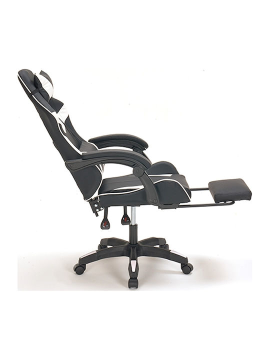 Zita Plus A9937 Artificial Leather Gaming Chair with Footrest Black