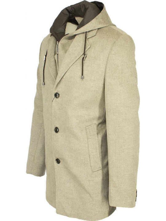 Massimo Veneziani Herrenmantel Halber Mantel Moustra Beiges 00620 Trip Übermantel-Beige