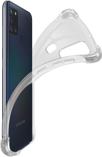 Cover Galaxy A21s Flexible Shock Absorbent Reinforced Corners Akashi Clear