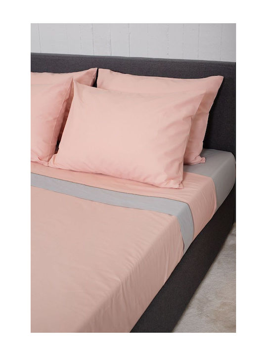 Viokarpet Module Cearceafuri De Pat View Powder Gri Deschis Set Super Dublu 240x260 Cm