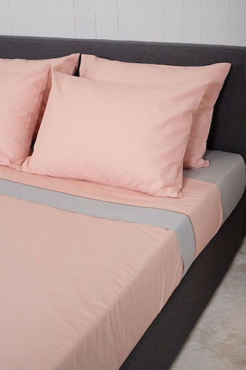 Viokarpet Module Cearceafuri De Pat View Powder Gri Deschis Set Super Dublu 240x260 Cm