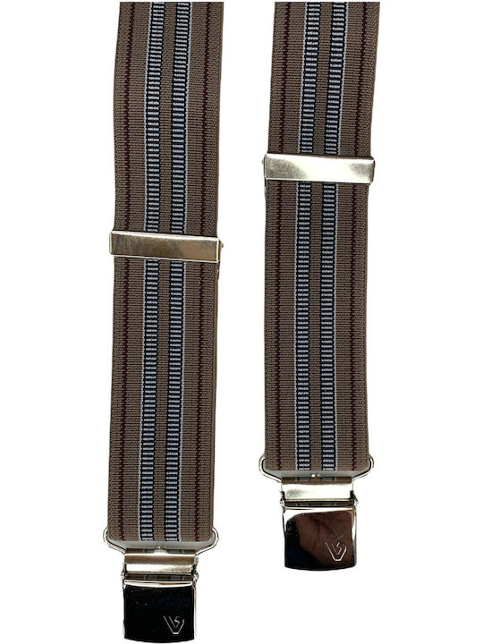 Victoria Ανδρικές Tιράντες 36mm 4 Κλιπς Ριγέ Πούρο 63036-688e