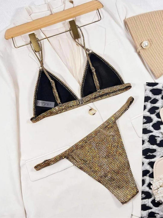 Bikini-Set 3 Stücke Gold