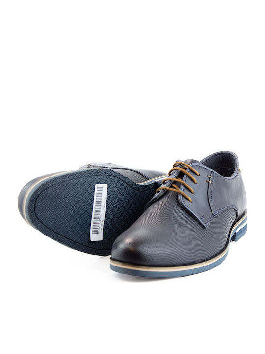 Jk London Derby Shoes 701 Blue Leather