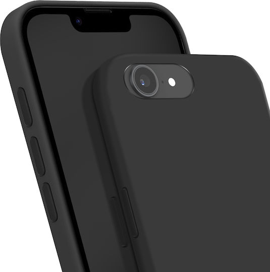 Akashi Case Iphone 16e Silicone Flexible Gum Touch Black