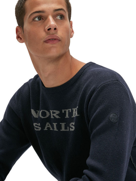 North Sails Плетен Мъжки Жакард Лого 698572-0802 0802/Тъмносин