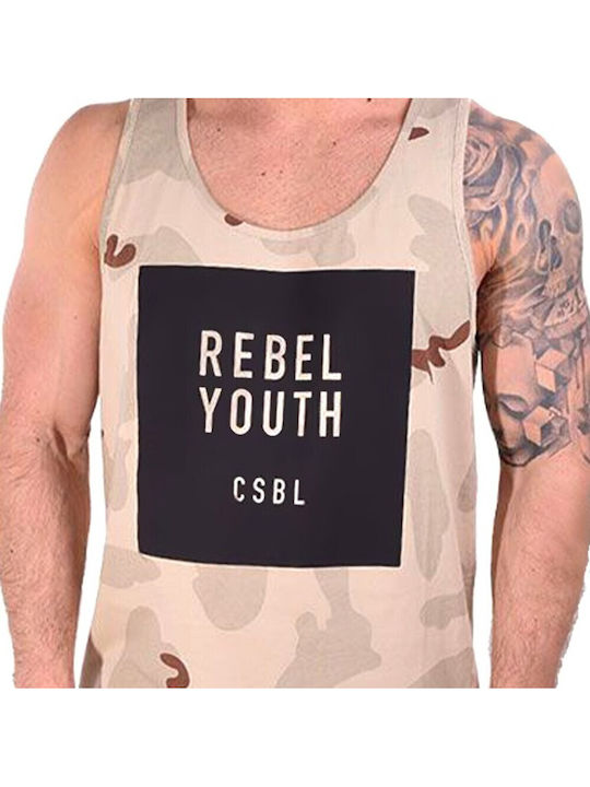 Cayler & Sons Men Rebel Youth Tank Top Desert Camo Black Csbl Short Sleeve