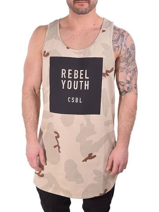 Cayler & Sons Men Rebel Youth Tank Top Desert Camo Black Csbl Short Sleeve