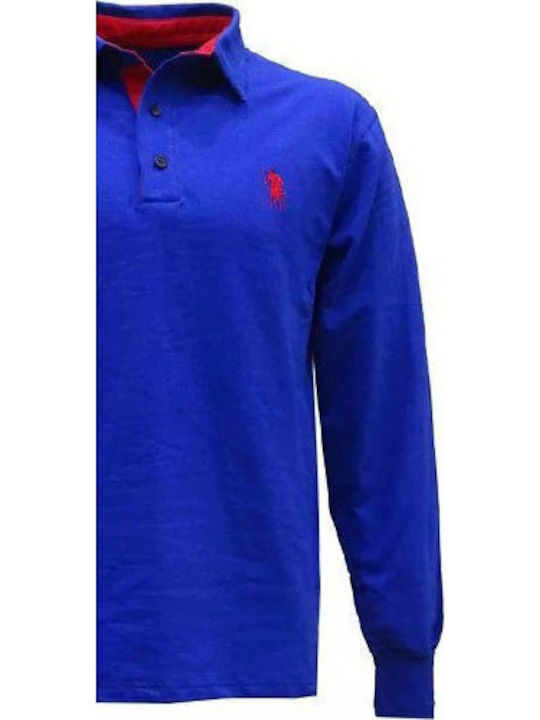 Luciano Faketti Polo Shirt Luciano Faketti Embroidery Royal Blue