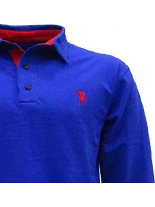 Luciano Faketti Polo Shirt Luciano Faketti Embroidery Royal Blue