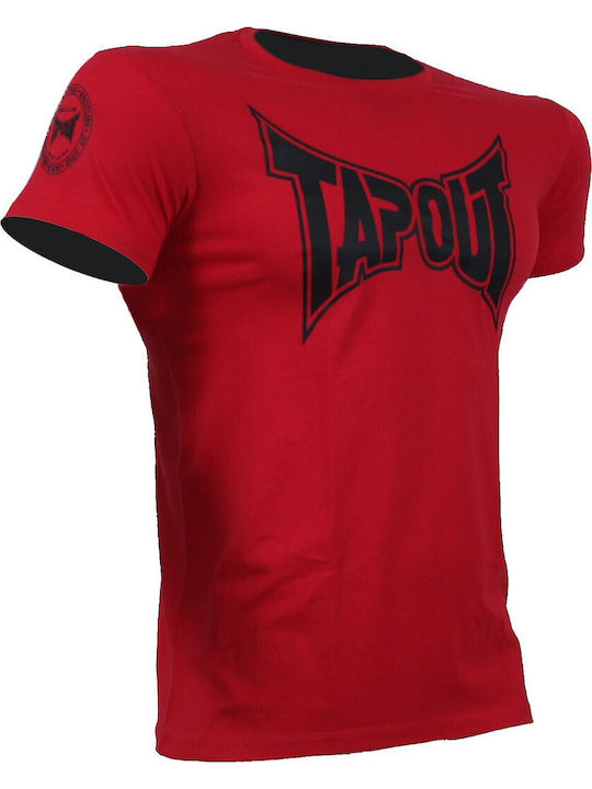 T-Shirt Rote Schwarze Logo 21080 Tapout Rote