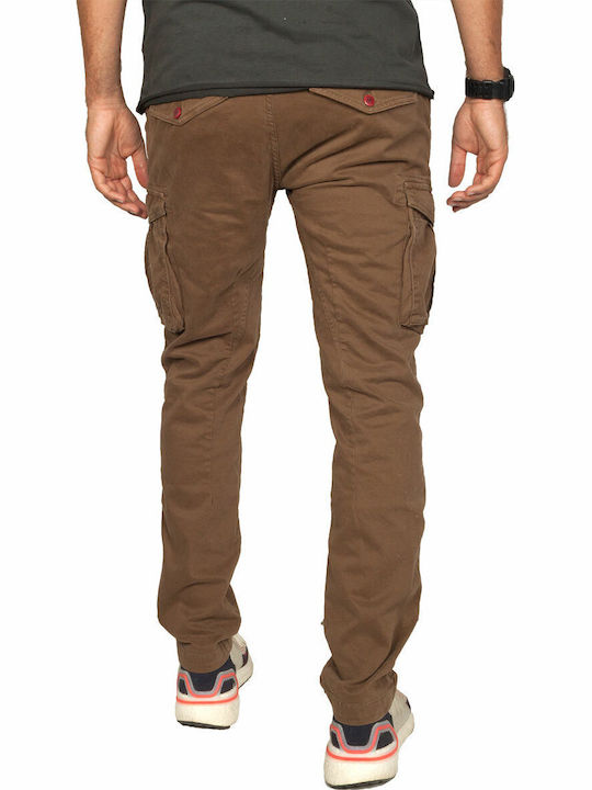 Scinn Cargo Trousers Pilot Brown Men's Slim Fit 221-92-sp153-br
