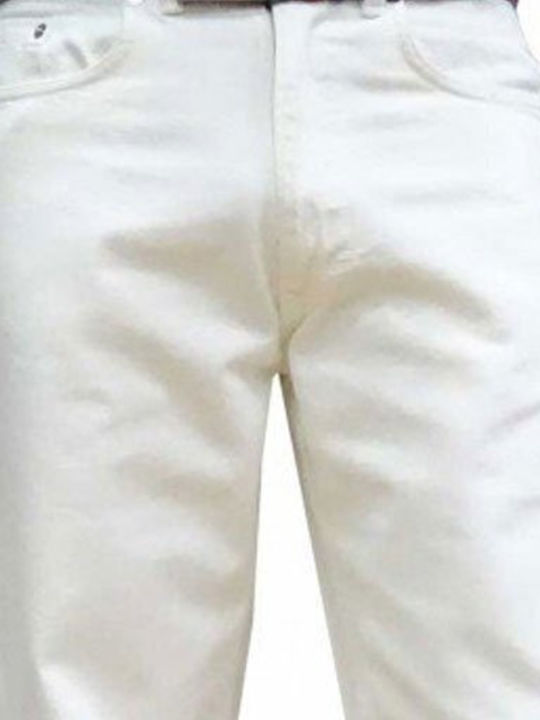 Faketti Trousers Fabric 100% Cotton Ecru Faketti Trousers Fabric 100% Cotton Ecru