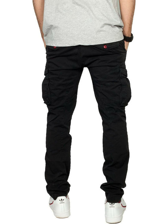 Scinn Cargo Trousers Regular Tapered Pilot 122 Black Men's 122-98p-sp165-blk