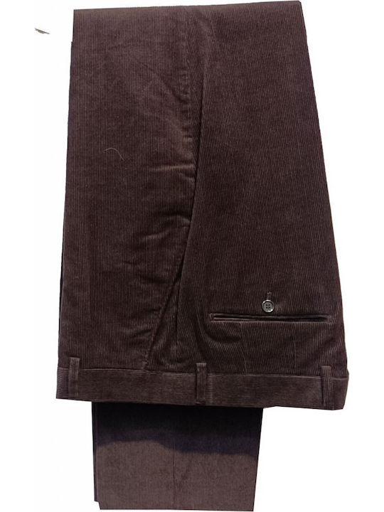 Luciano Faketti Corduroy Chinos Cotton Brown Trousers Luciano Faketti Corduroy Chinos Cotton Brown Trousers