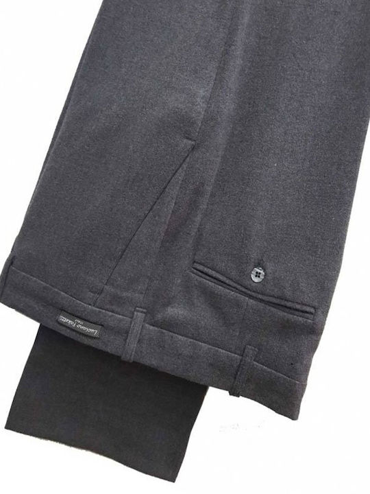 Luciano Faketti Παντελόνι Πολιτικό Πλαγια Τσέπη Chinos Γκρι 34 % Visc-3% Ea-63% Πολ Κλασικό Παντελόνι Φοδραρισμένο Μέχρι Γόνατα Φανελίτσα Ζεστό Ελληνικής Ραφής Γκρι