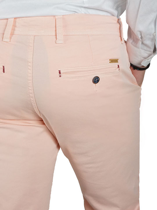 Dario Beltran Herrenhosen Rosa Slim Fit P840 100% Baumwolle