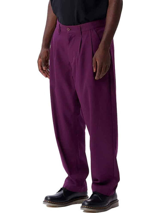 Pantaloni Obey Fubar Pleated Sfeclă