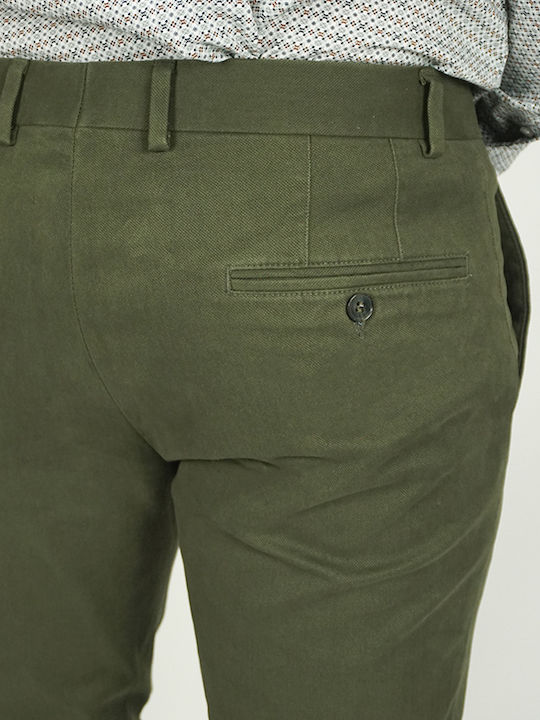 Bizzaro Men's Cotton Trousers Olive Slim Fit Bz2225180/71160 97% Cotton 3% Elastane