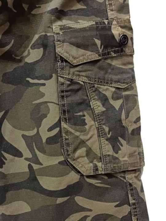 Luciano Faketti Military Camouflage Cargo Khaki Trousers