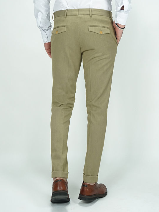 Italian Job Ανδρικό Παντελόνι Μπεζ Slim Fit 25705 09 2p 68% T 29% R 3% Sp