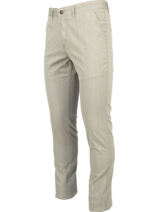 New York Tailors Ανδρικο Παντελονι Chinos Slim Ανοιχτο Γκρι Passy-grey