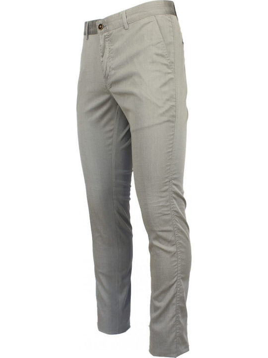 New York Tailors Ανδρικο Παντελονι Chinos Slim Ανοιχτο Γκρι Tara-grey