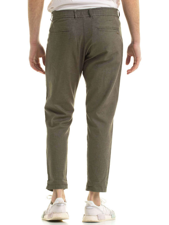 Lose Chino Leinen Khaki Skinny