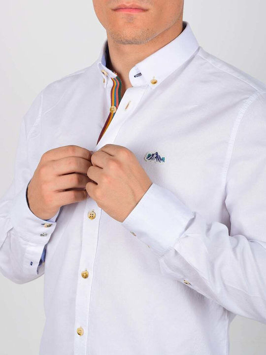 Colours & Sons Oxford 100% Baumwolle Herrenhemd 9221-200.201 Weiß