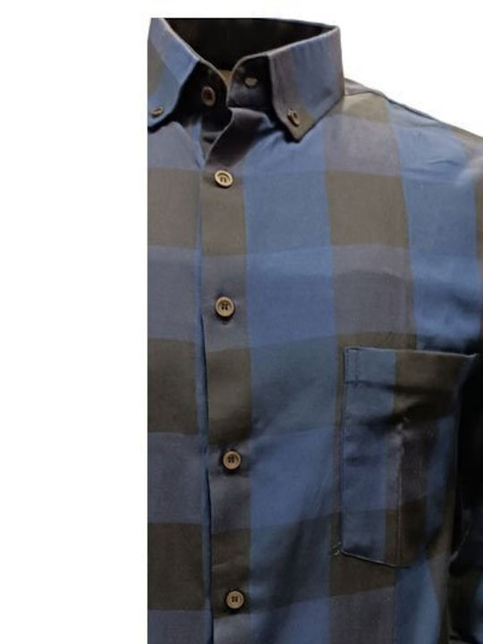 Luciano Faketti Shirt In Fashion Luciano Faketti Checked Blue
