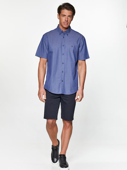 Redgreen Short Sleeve Shirt & Micro Patterns Andrew Blue