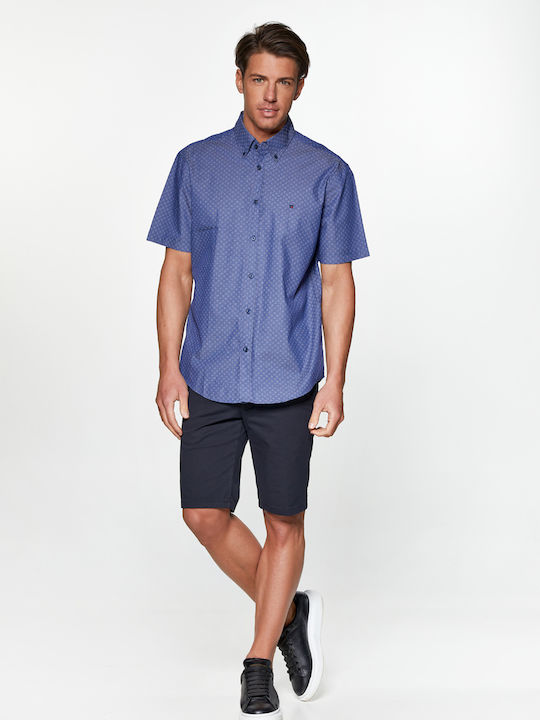 Redgreen Short Sleeve Shirt & Micro Patterns Andrew Blue
