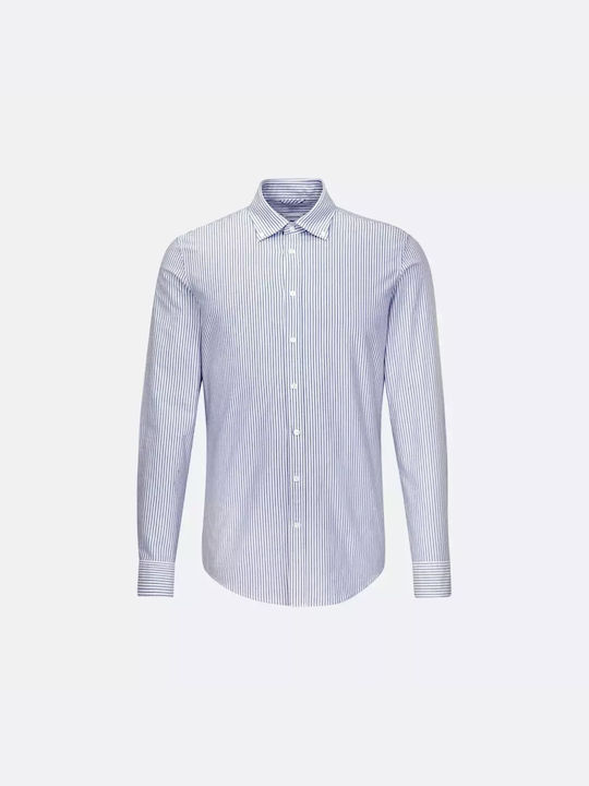 Seidensticker Men's Shirt 01.117642-12 White Light Blue Striped