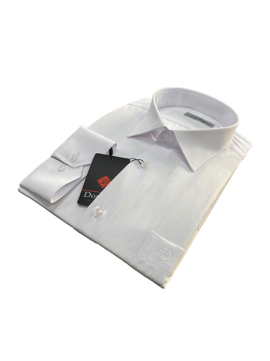 Men's Long Sleeve Shirt Domino 20.730-01 White