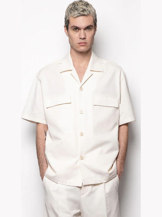 Ca2452 Imb Man Camicia Mezza Manica Con Tasc