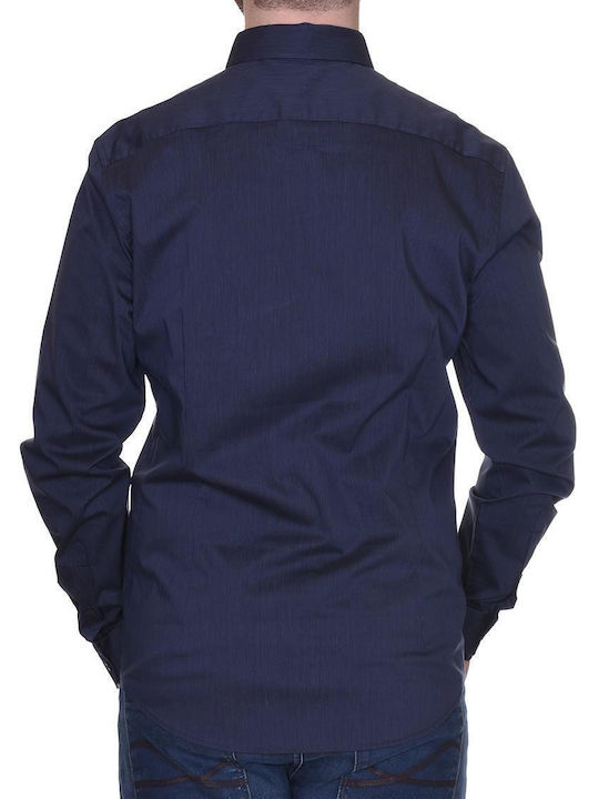 Men's Shirt Slim Fit Blue Celio Cavantal-1 Men's Shirt Slim Fit Blue Celio Cavantal-1