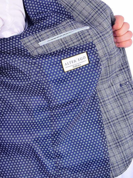 Alter Ego Σακακι Καρο S8602 901.grey Navy