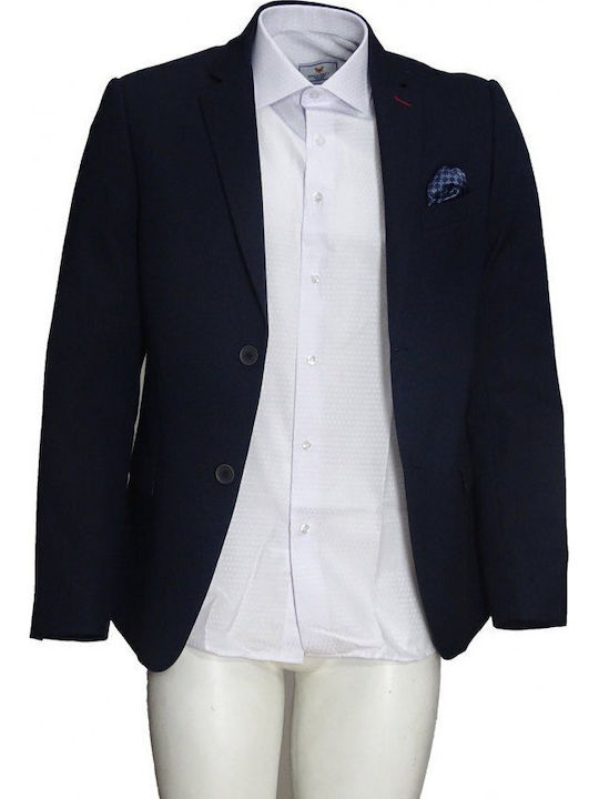 Gruppo Quatro Σακάκι Fashion Τερυλέν 85%-ραιγιόν 15% Μπλε