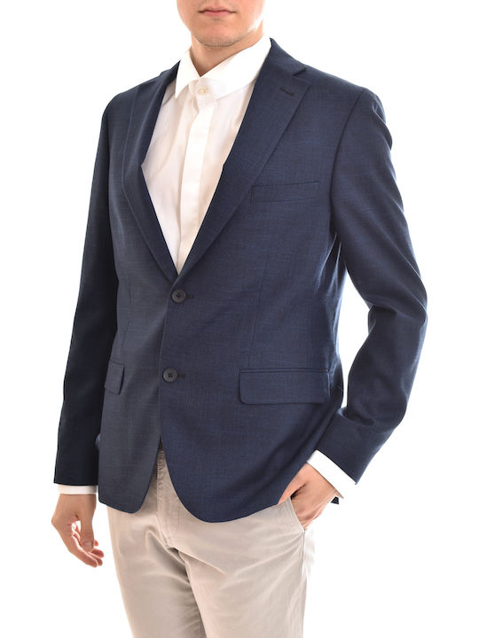 Bizzaro Micropatterned Blazer-dark Blue Σκούρο Μπλε Bz2313182_855-11