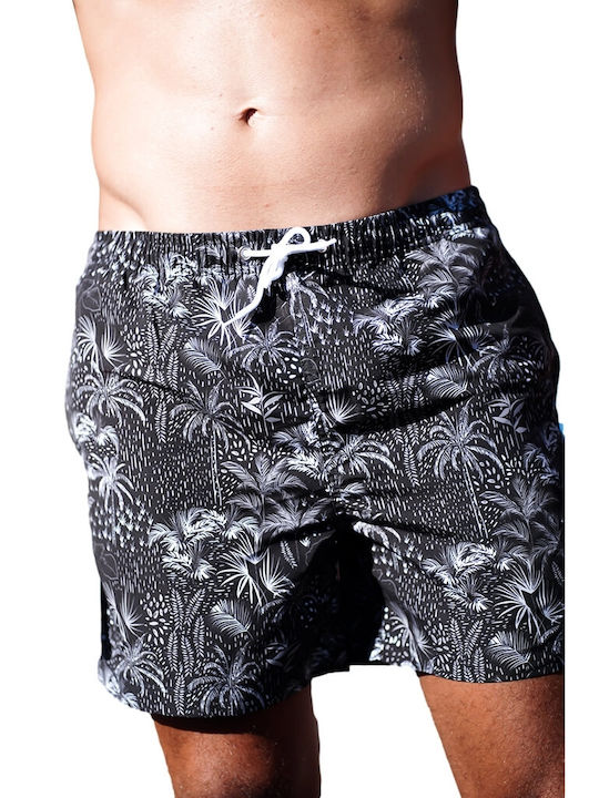 Cayos Swim Schwarz Tropisches Herren-Bademode-Shorts 9071