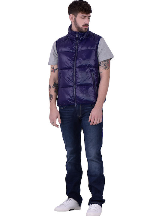 Save Duck Puffer Men's Vest D8806mlucky-01504 01504/Evening Blue